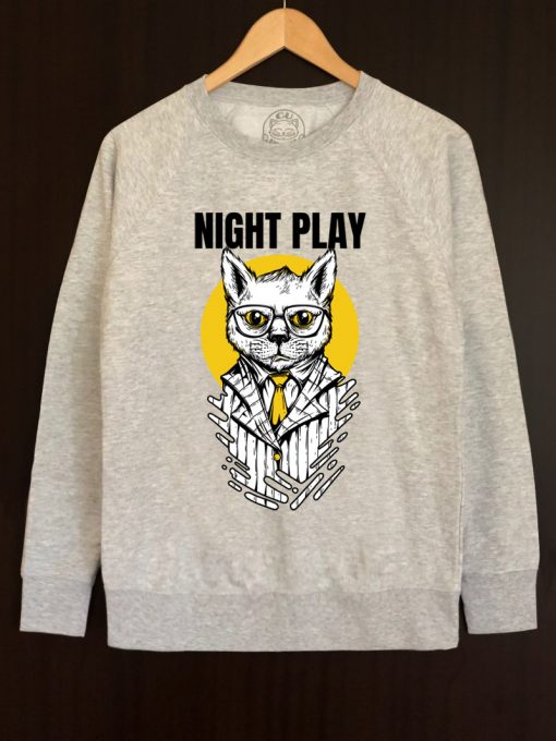 Printed Sweatshirt-Night Play, Men