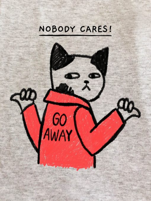 Printed Sweatshirt-Nobody Cares, Men