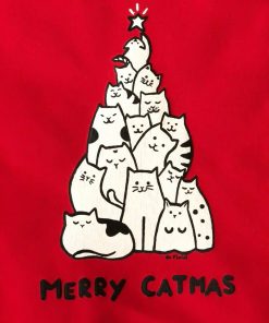 Hand painted Sweatshirt-Merry Catmas, Women