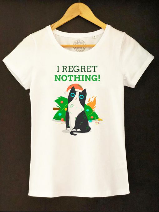 Organic cotton T-shirt-I Regret Nothing, Women