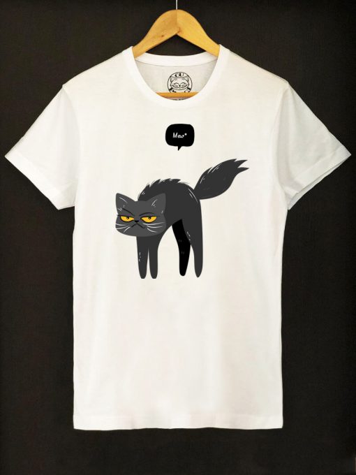 Organic cotton T-shirt- Mew Black Cat, Men