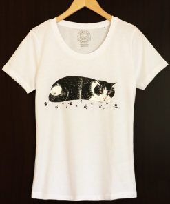 Custom hand painted T-shirt-Bradi Cat Portrait