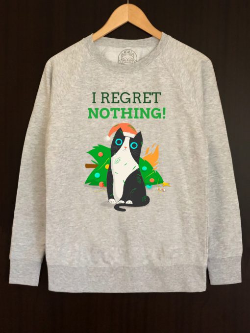 Printed Sweatshirt-I Regret Nothing, Men