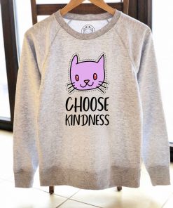 Printed Sweatshirt-Choose Kindness, Women