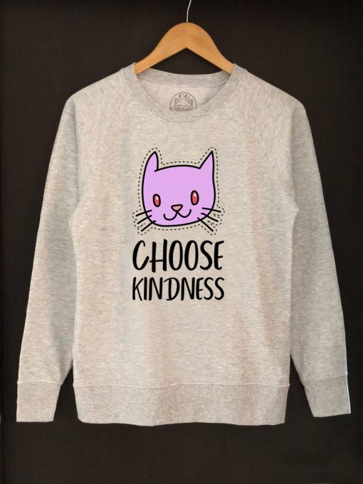 Printed Sweatshirt-Choose Kindness, Women
