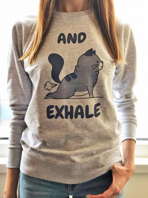 Printed Sweatshirt-And Exhale, Women