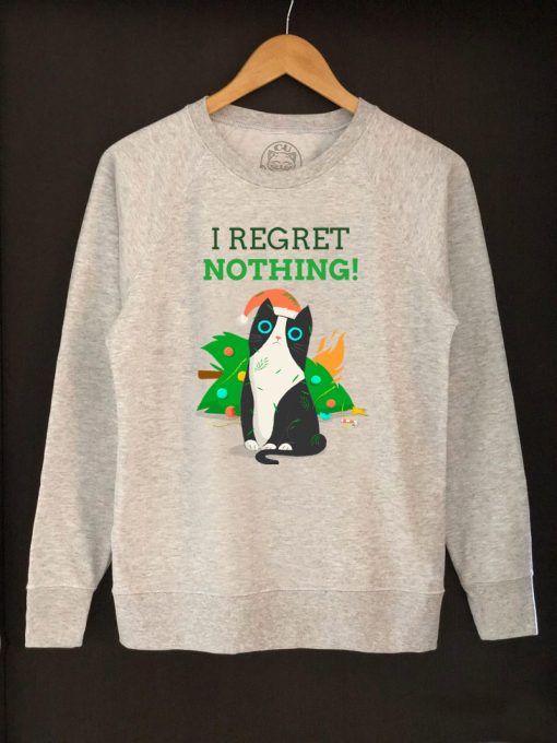 Printed Sweatshirt-I Regret Nothing, Women