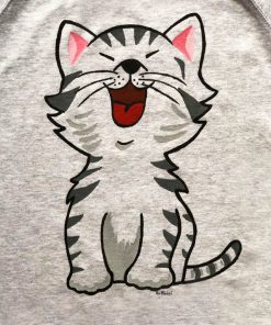Hand painted Sweatshirt-Happy Cat, Women