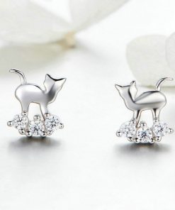 Sophisticated Cats Silver Earrings