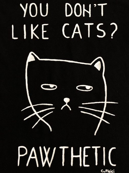 Hand painted T-shirt-Pawthetic Cat, Men