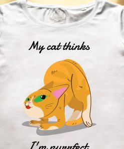 Organic cotton T-shirt- My cat thinks I’m purrfect, Women