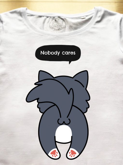 Organic cotton T-shirt-Nobody Cares, Women