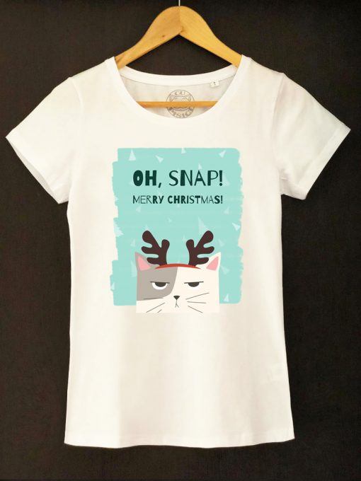 Organic cotton T-shirt-OH, SNAP! Model 1, Women