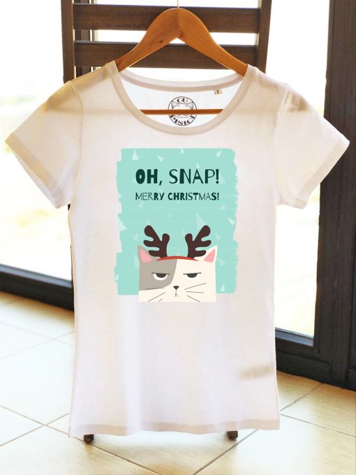 Organic cotton T-shirt-OH, SNAP! Model 1, Women