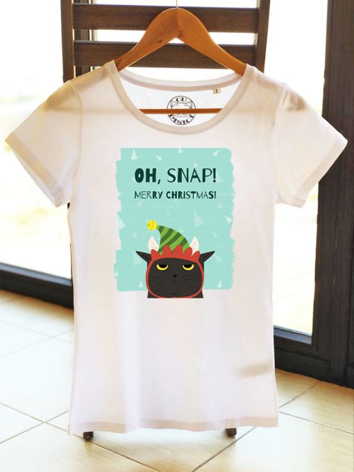 Organic cotton T-shirt-OH, SNAP! Model 2, Women