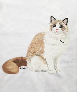 Custom hand painted T-shirt-Ragdoll Cat-Model 2