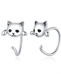 Sweet Cats Silver Earrings