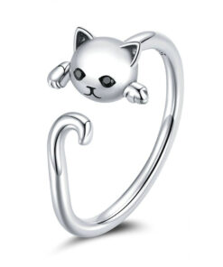 Sweet Cat Silver Ring