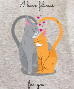 Printed Sweatshirt-I have felines for you-Model 1