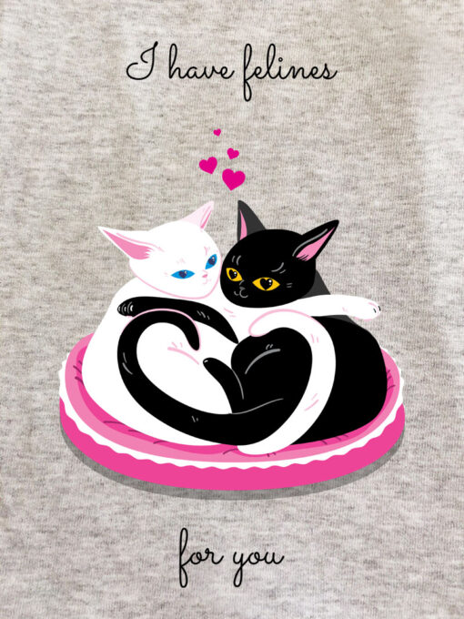 Printed Sweatshirt-I have felines for you, Women-Model 4