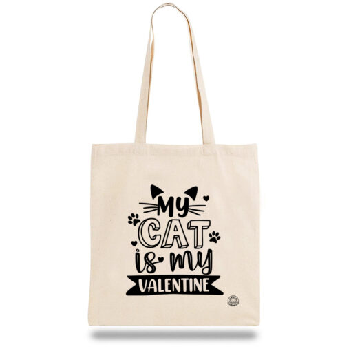 Cotton bag-My Cat is My Valentine