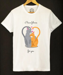 Organic cotton t-shirt-I have felines for you, Men-Model 1