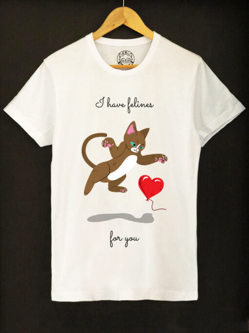 Organic cotton t-shirt-I have felines for you, Men-Model 2