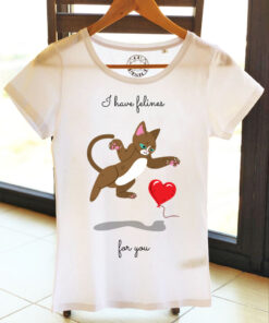Organic cotton t-shirt-I have felines for you, Women-Model 2